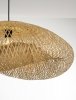 Lampa wisząca bambusowa pleciona kolor naturalny owalna boho rystykalna industrialna nad stół do salonu sypialni NULVERO LE45366 Luces Exclusivas